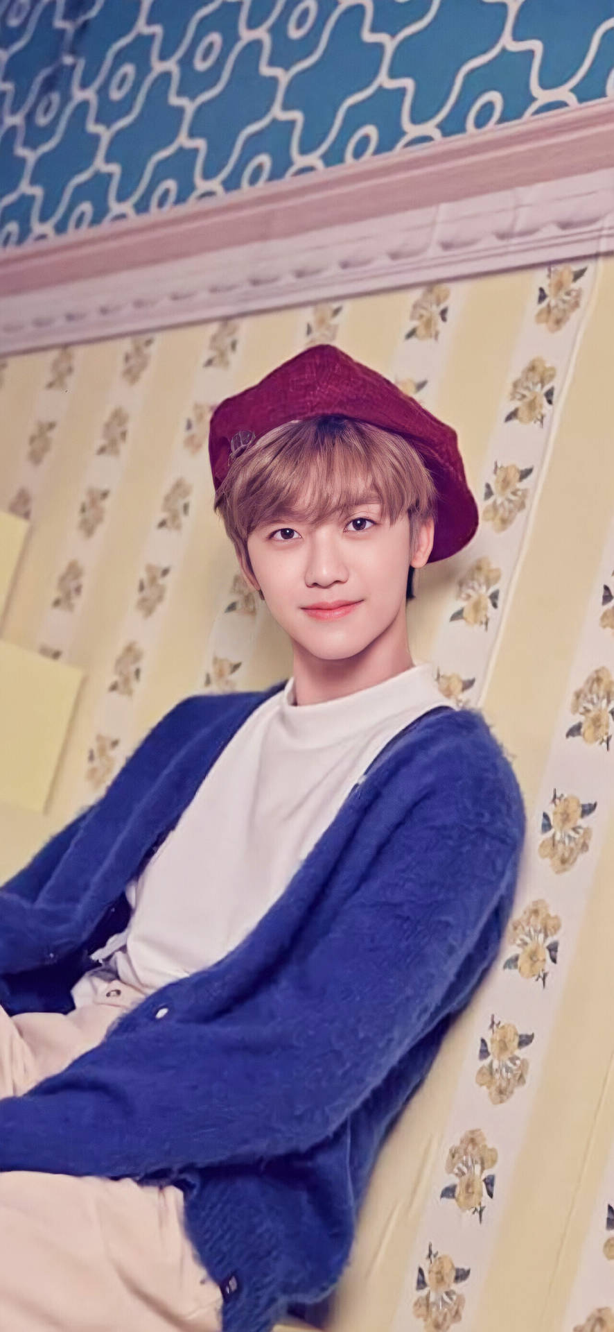 Jaemin Nct With Patterned Background Background