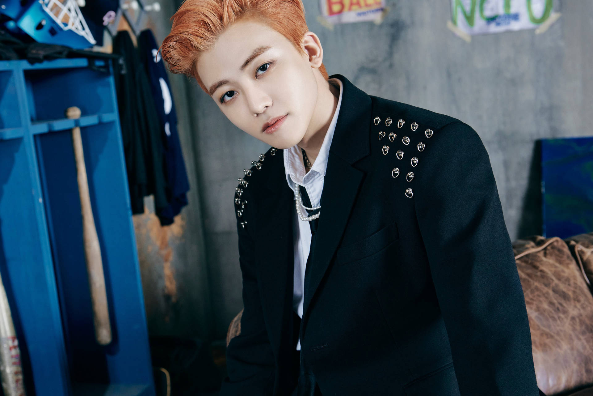 Jaemin Nct With Studded Blazer Background