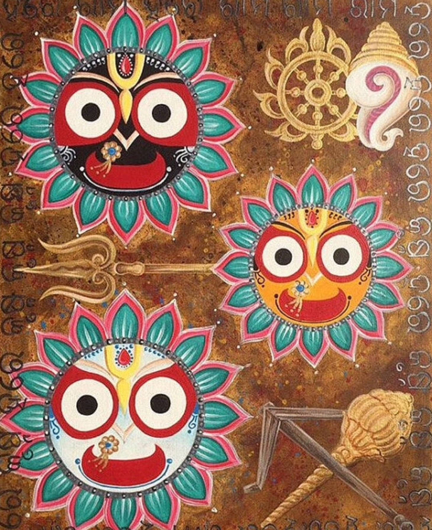 Jagannath Colourful Masks Background