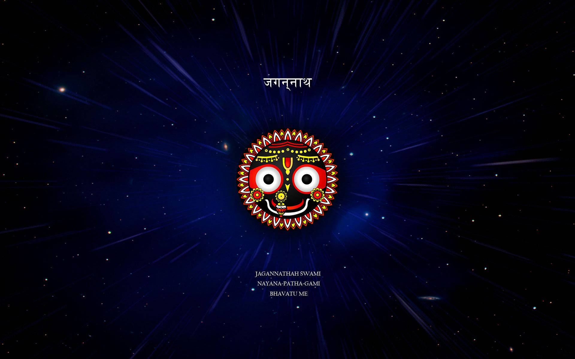 Jagannath In Dark Space Background