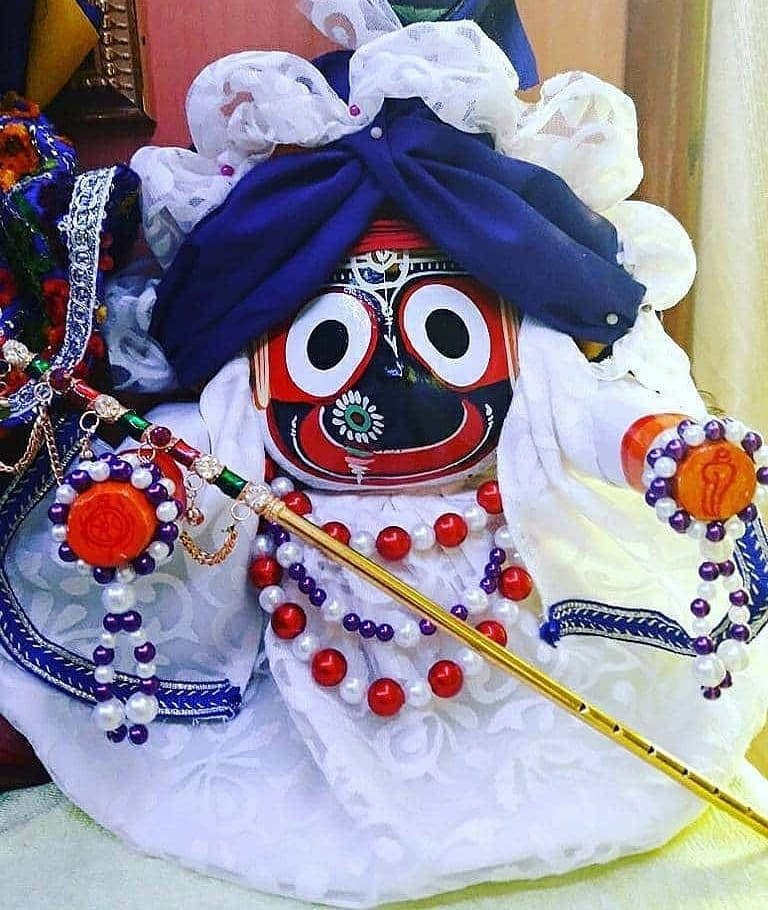 Jagannath In White Outfit Background