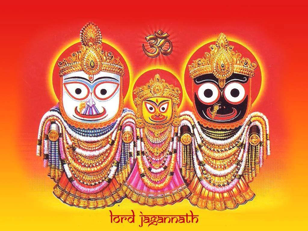 Jagannath Wearing Fancy Outfit Background