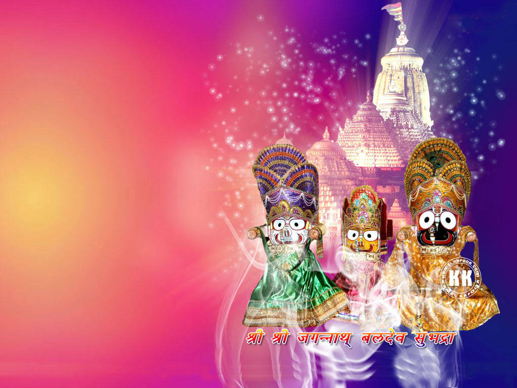 Jagannath Wearing Headdress Background