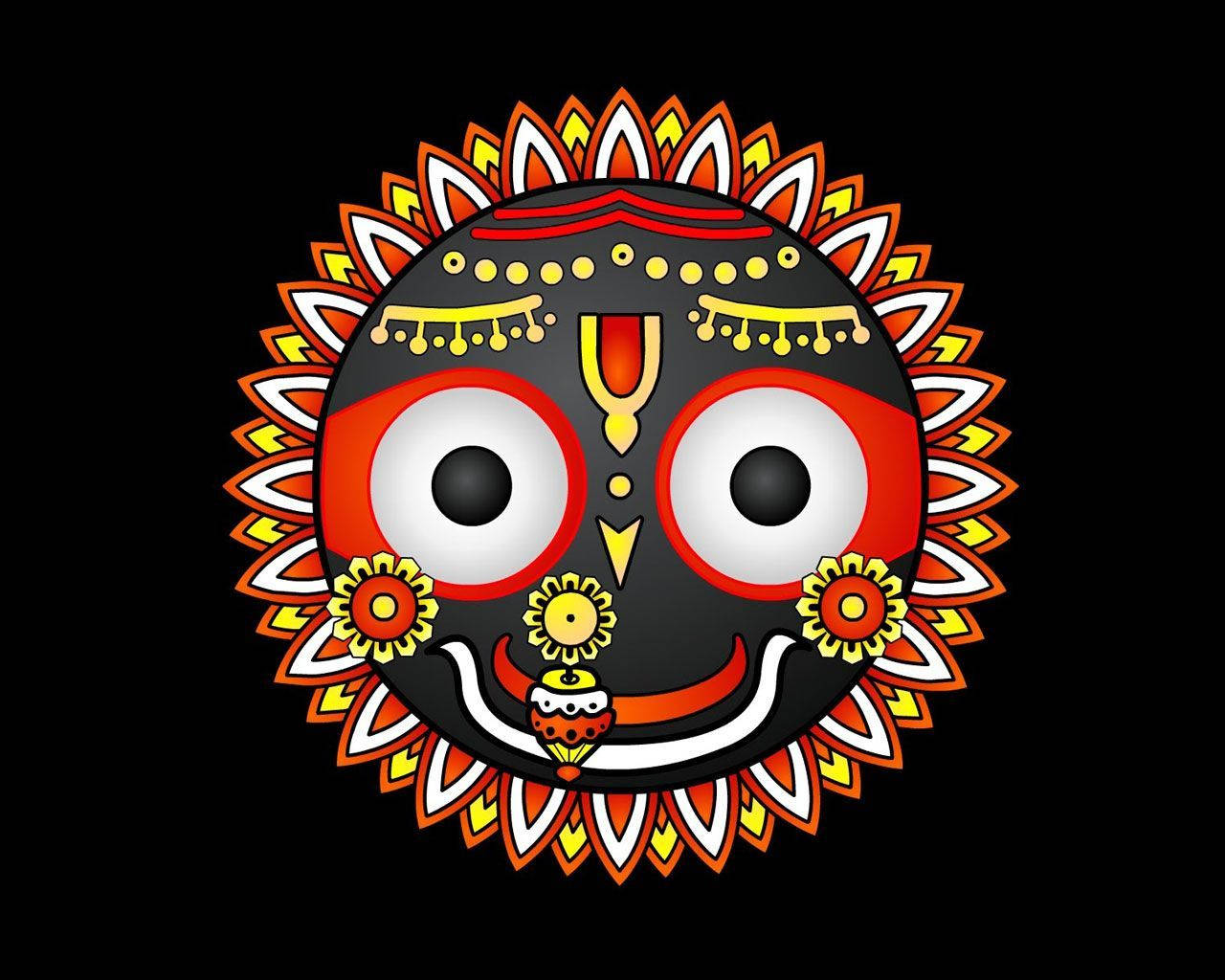 Jagannath With Gold Markings