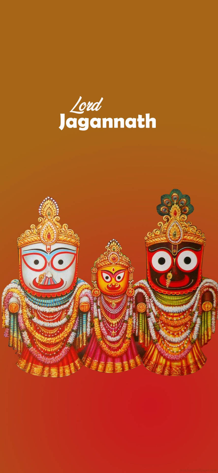 Jagannath With Hindu Gods Background