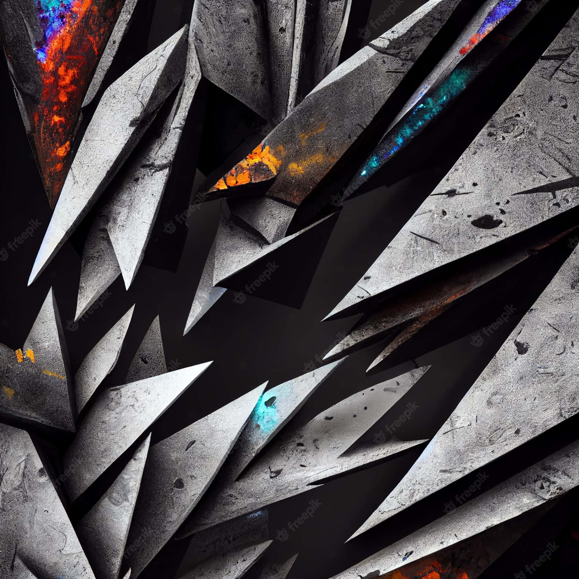 Jagged Edges Abstract Gaming Background