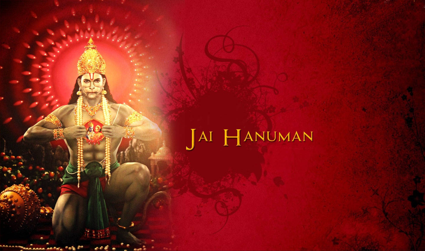 Jai Hanuman Red Abstract