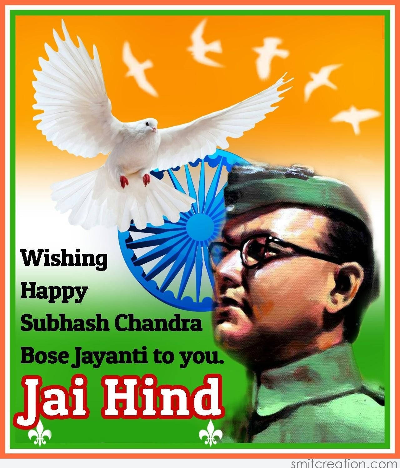 Jai Hind Celebration With Netaji Bose Image Background