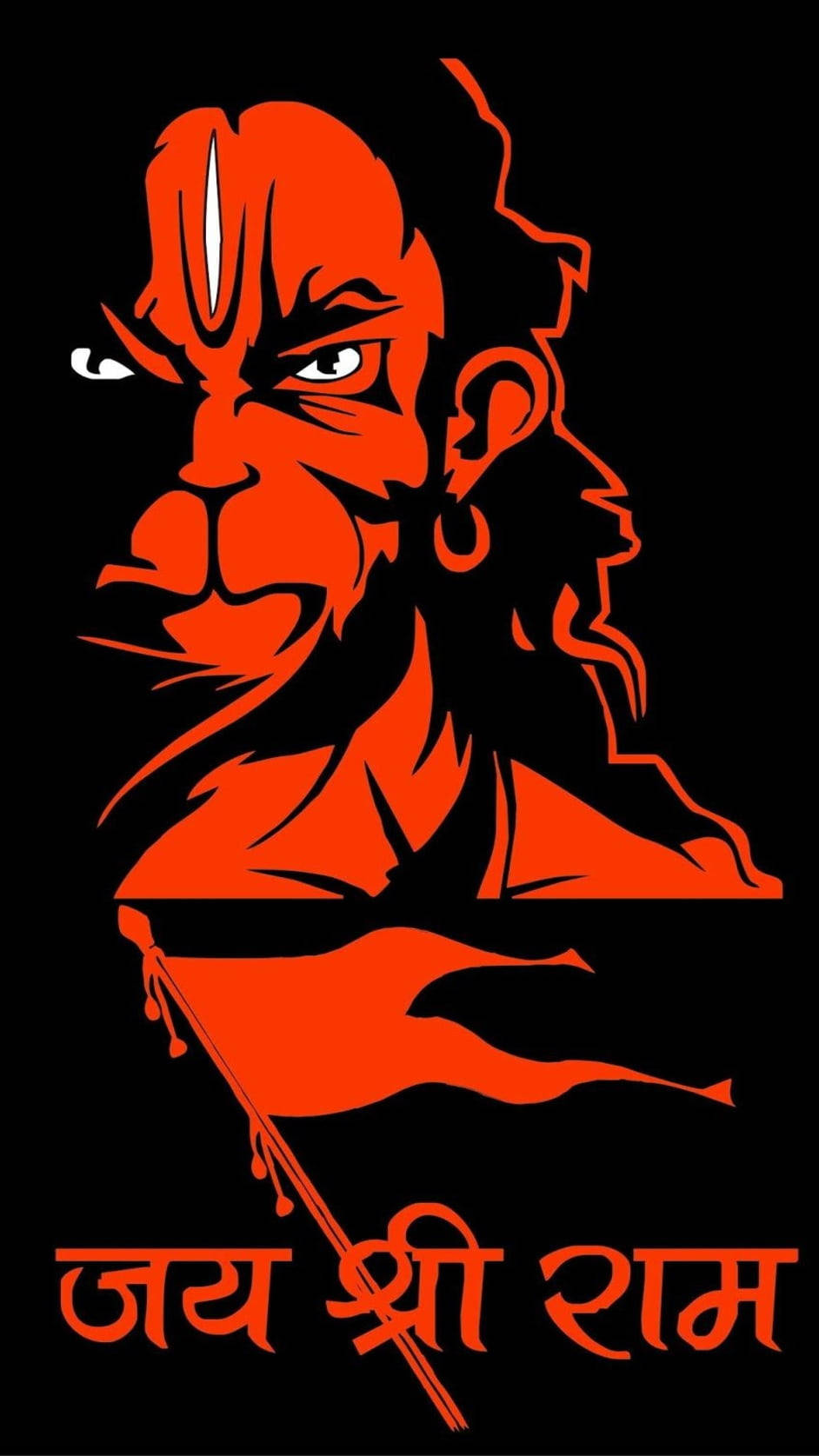 Jai Shree Ram Hd Angry Hanuman Background
