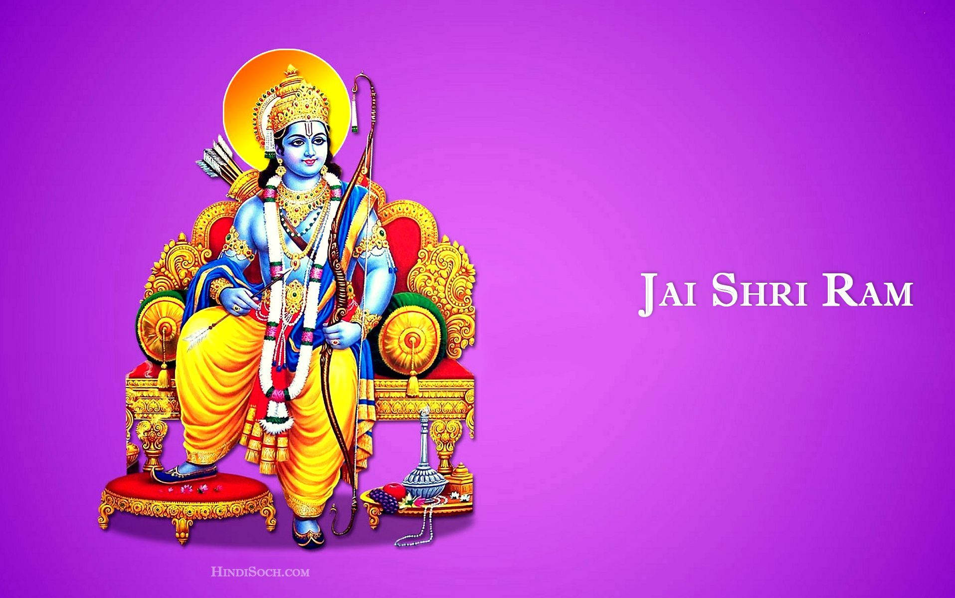 Jai Shree Ram Hd Purple Background