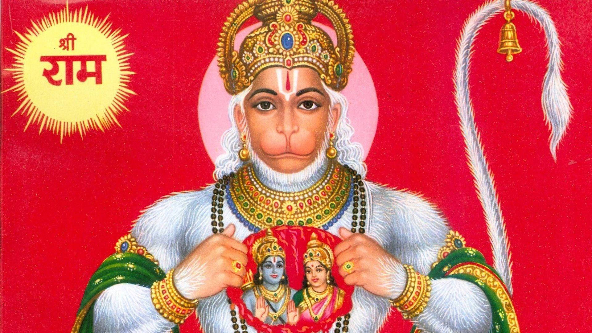 Jai Shri Ram Hanuman Opening Chest Background