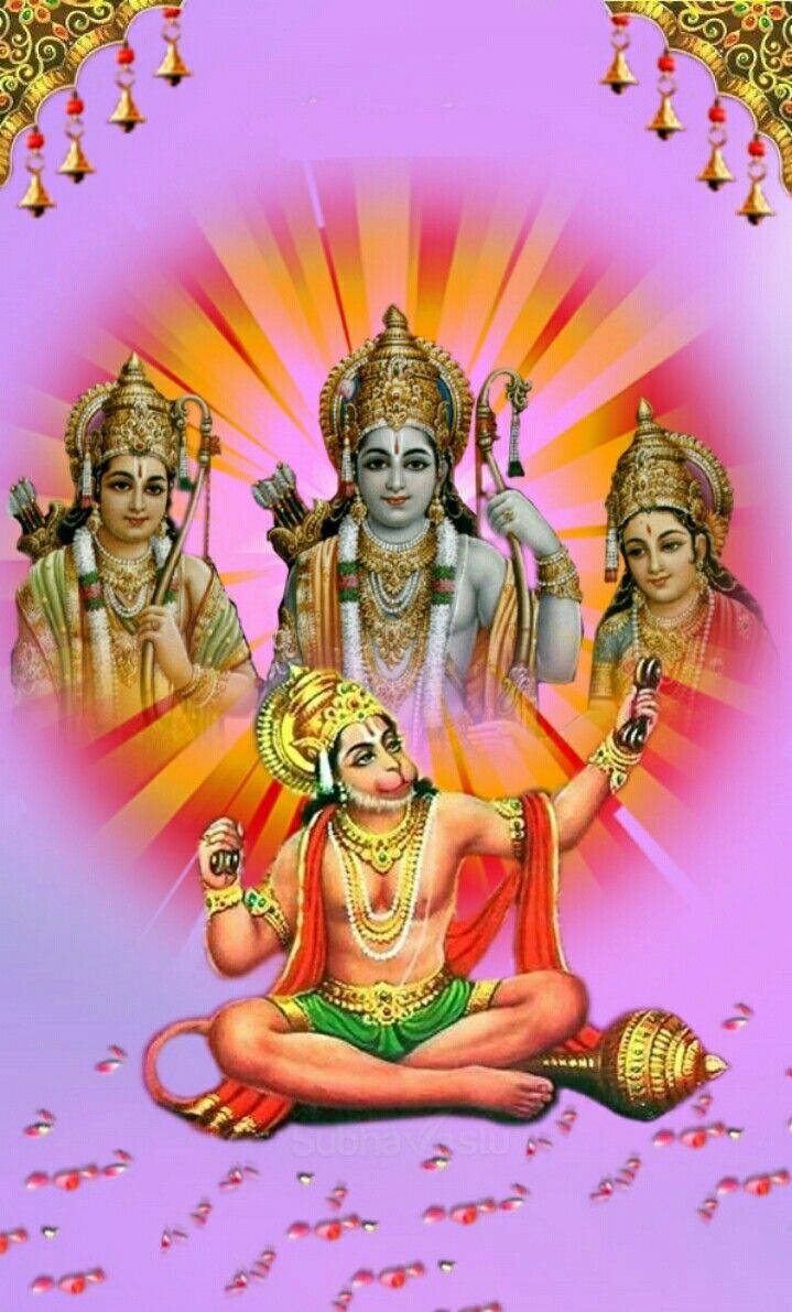 Jai Shri Ram Hanuman With Rama's Family