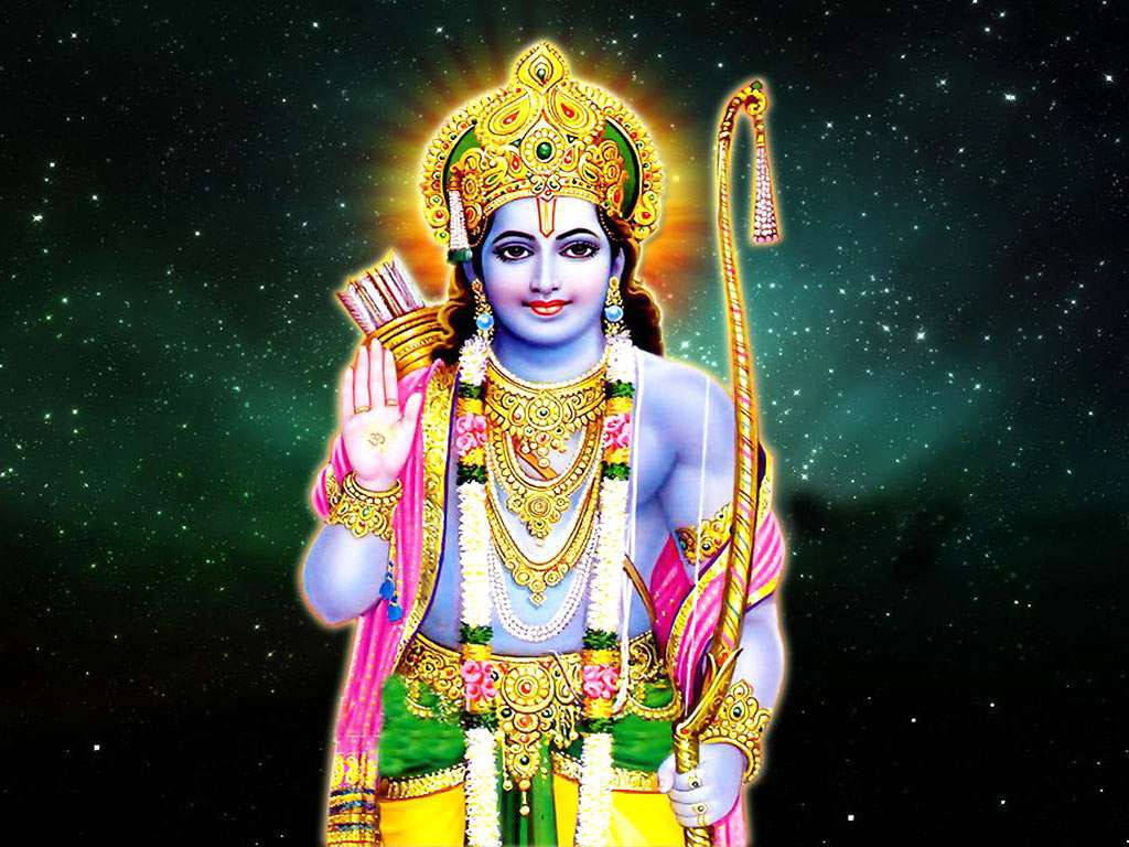 Jai Shri Ram Rama In Space Background