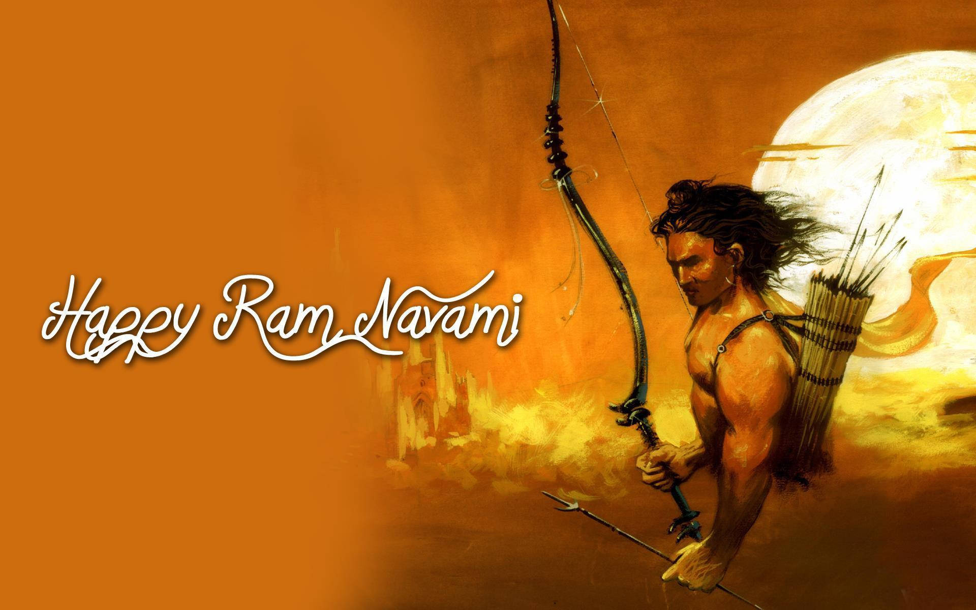 Jai Shri Ram Rama With Bow And Arrow Background