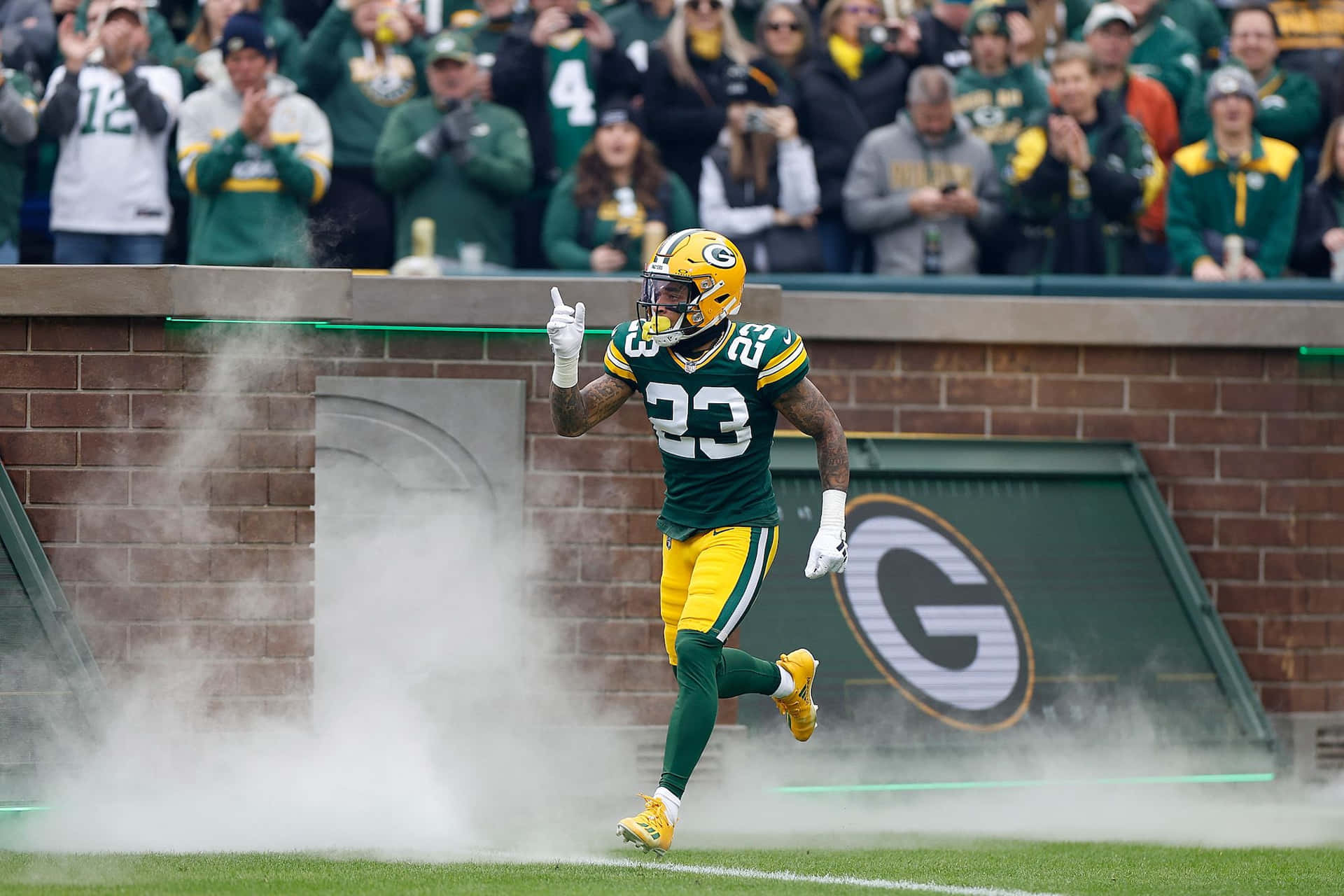 Jaire Alexander Green Bay Packers Game Entrance Background