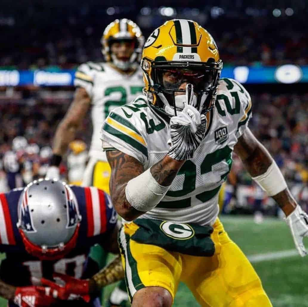Jaire Alexander Packers Game Action Background