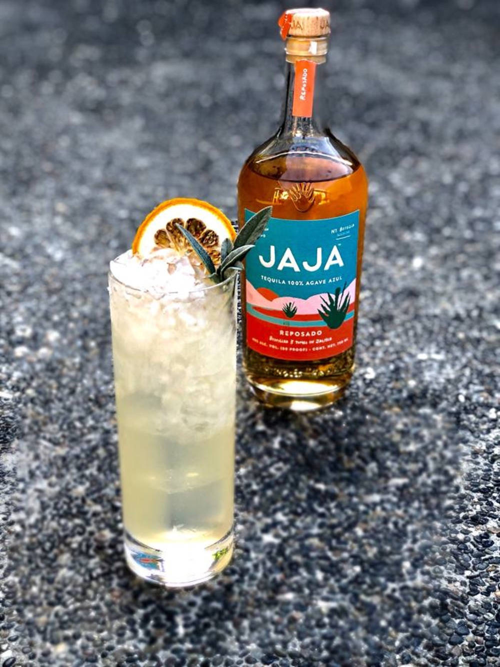 Jaja Tequila And Cocktail On Marble Table Background