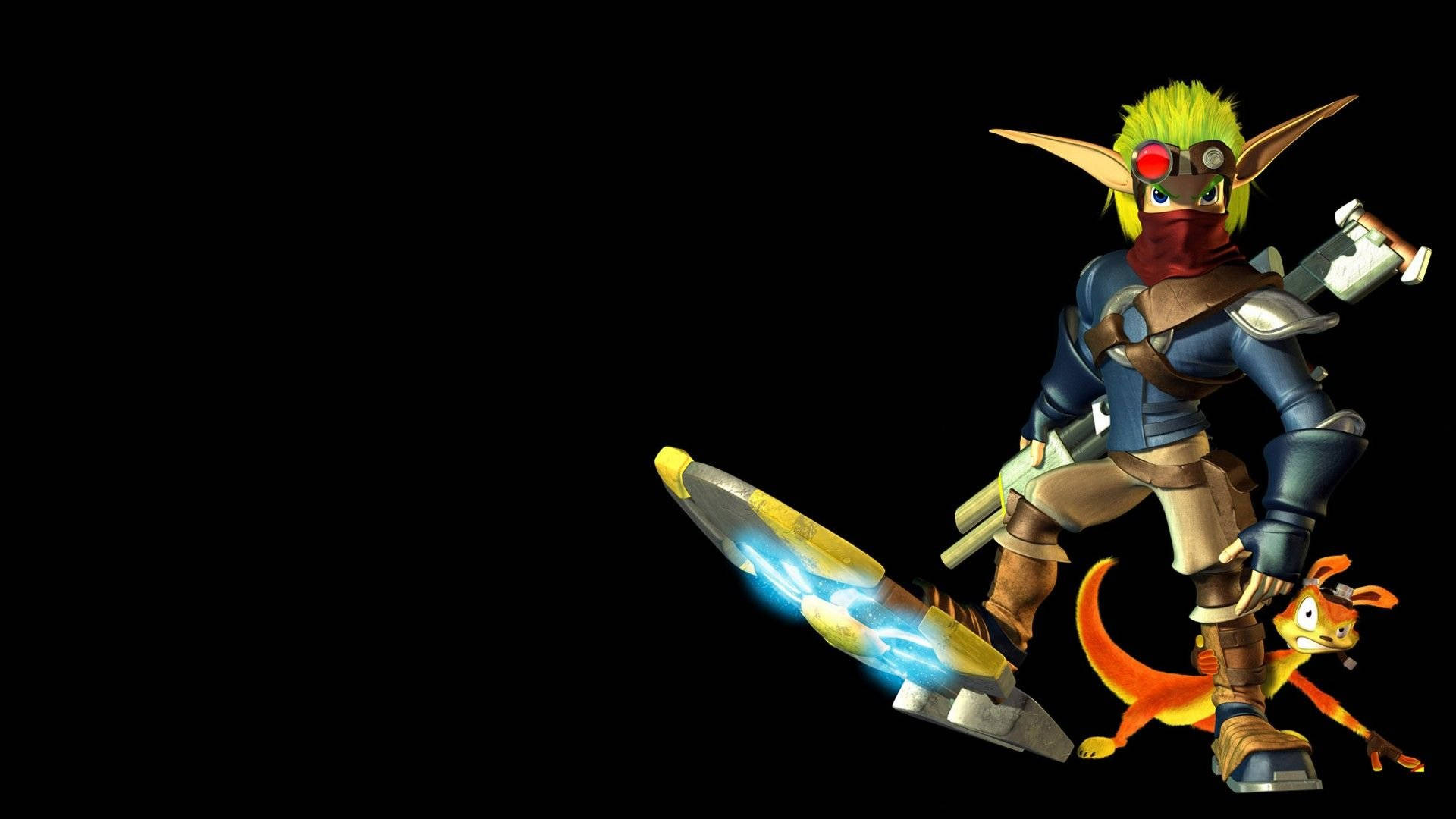 Jak And Daxter With Serious Faces Background