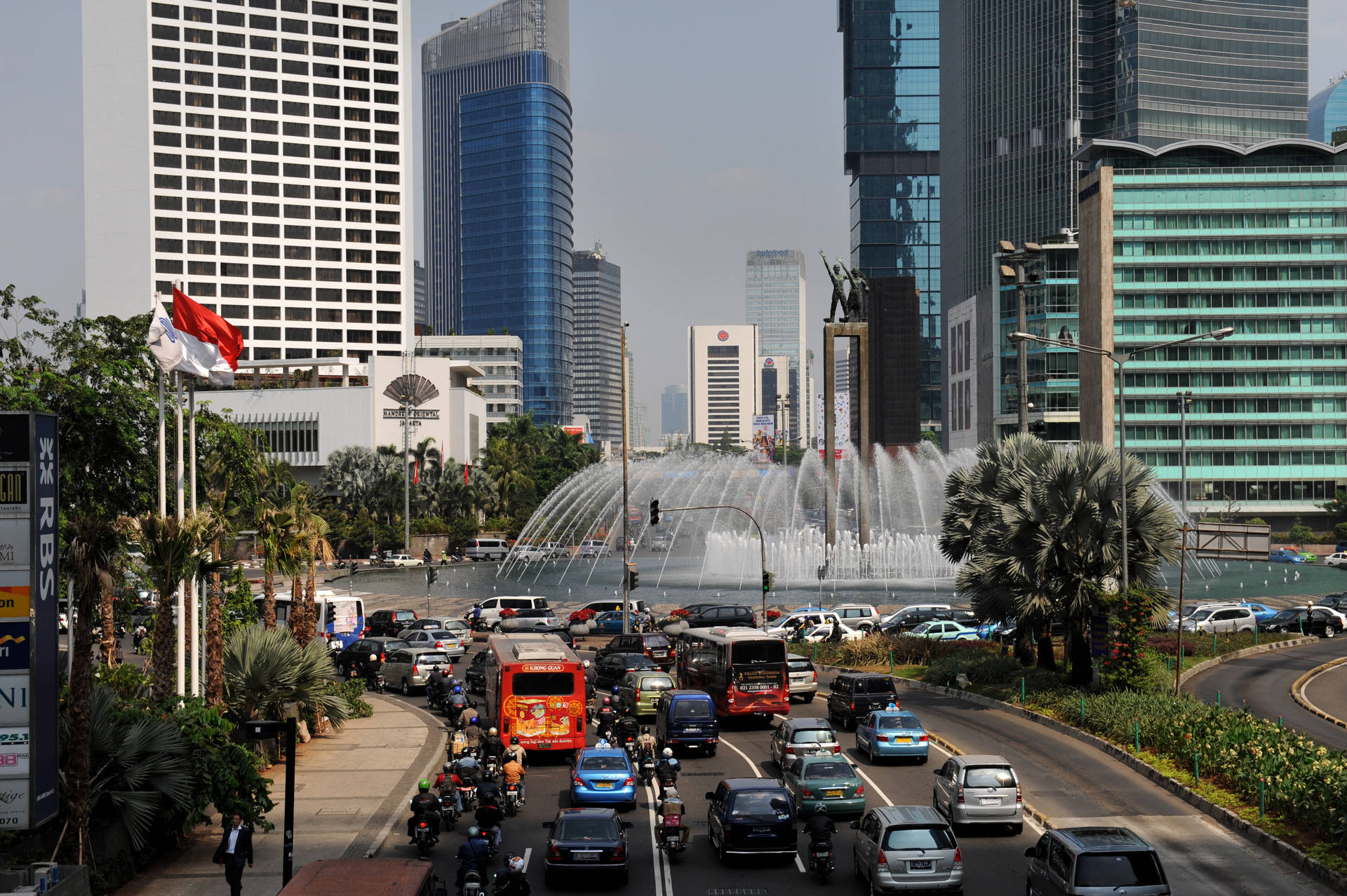 Jakarta Center Fountain Background