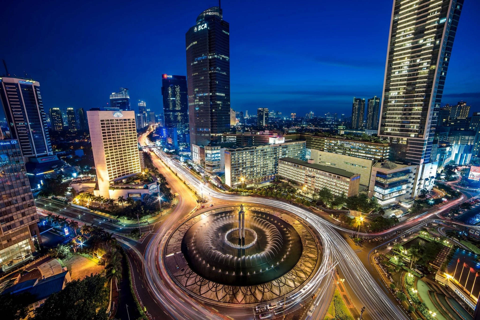 Jakarta City Roundabout Background