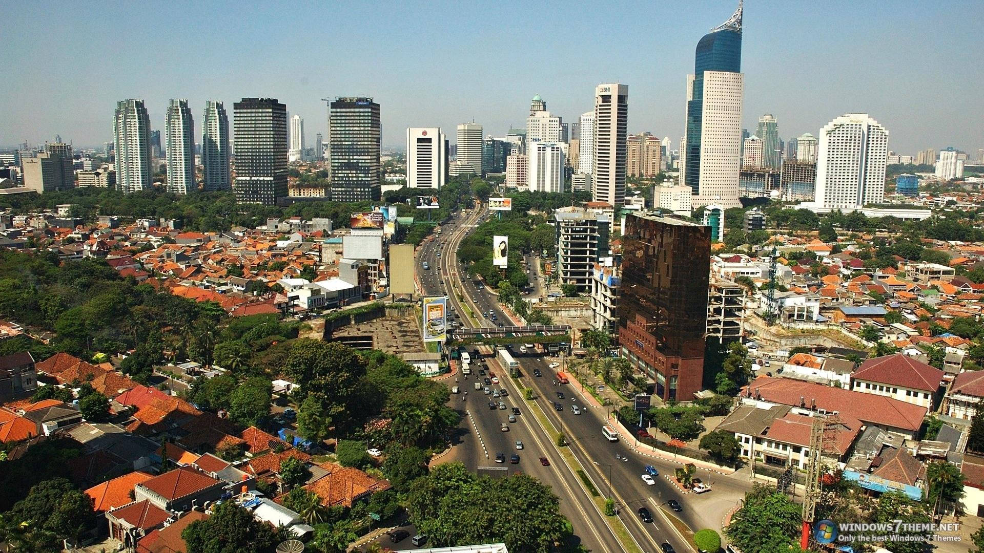Jakarta City Trees Background