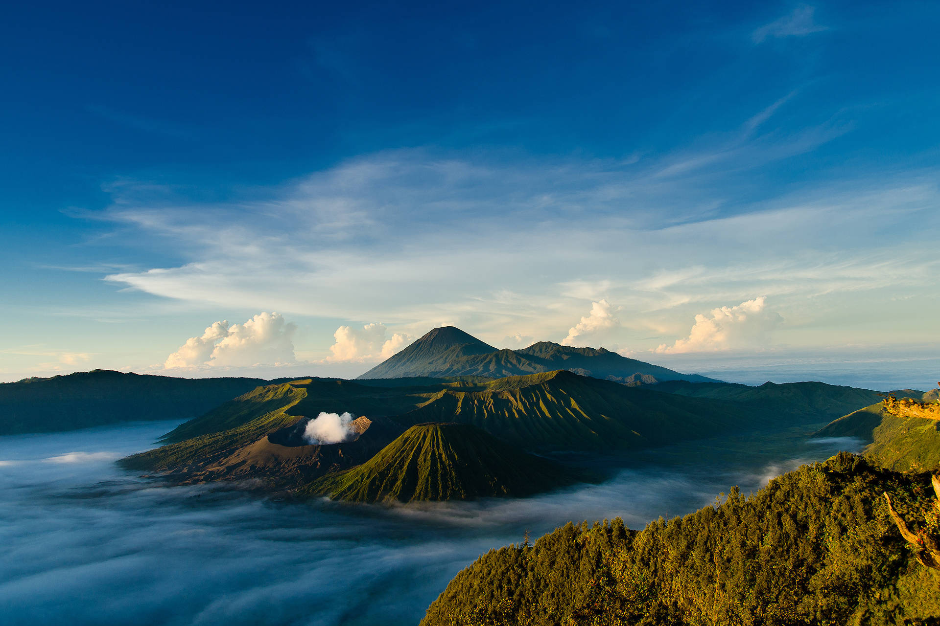 Jakarta Volcano View Background