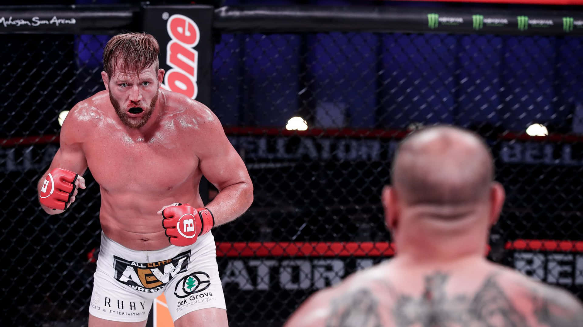 Jake Hager In A Power-packed Showdown Against Brandon Calton Background