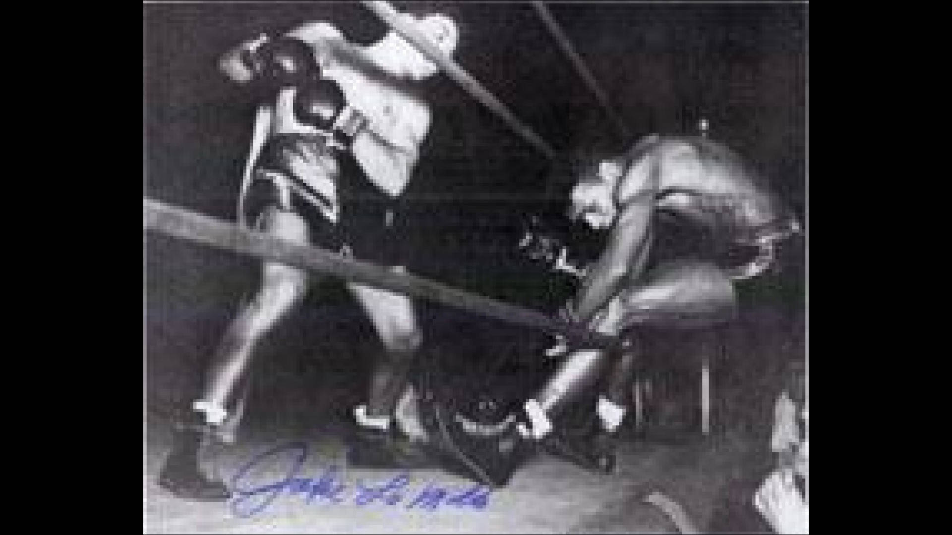 Jake Lamotta Signed Photo Background