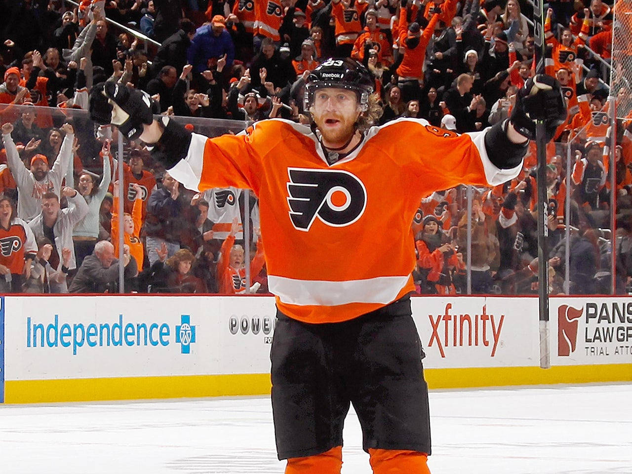 Jakub Voracek Philadelphia Fyers Win Against Washington Capitals Background