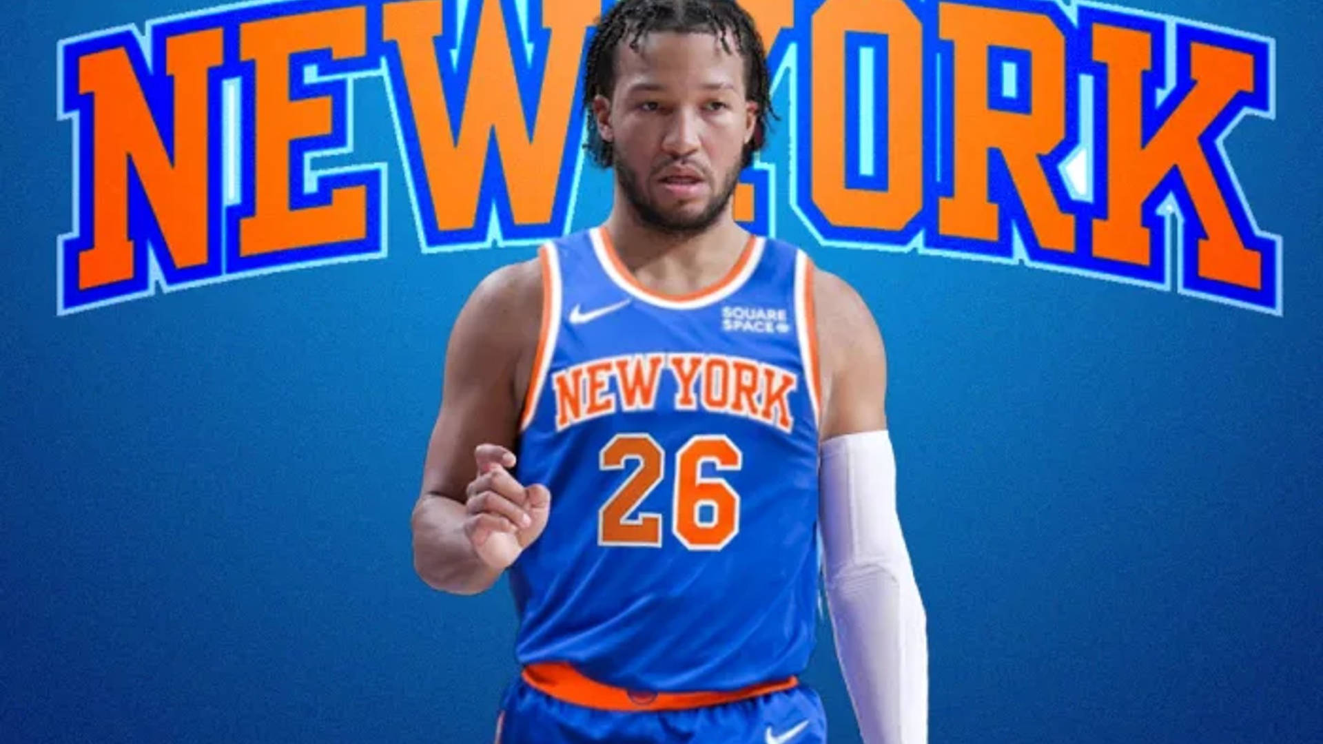 Jalen Brunson, Showcasing His Skills As An American Professional Basketball Player In A New York Team.