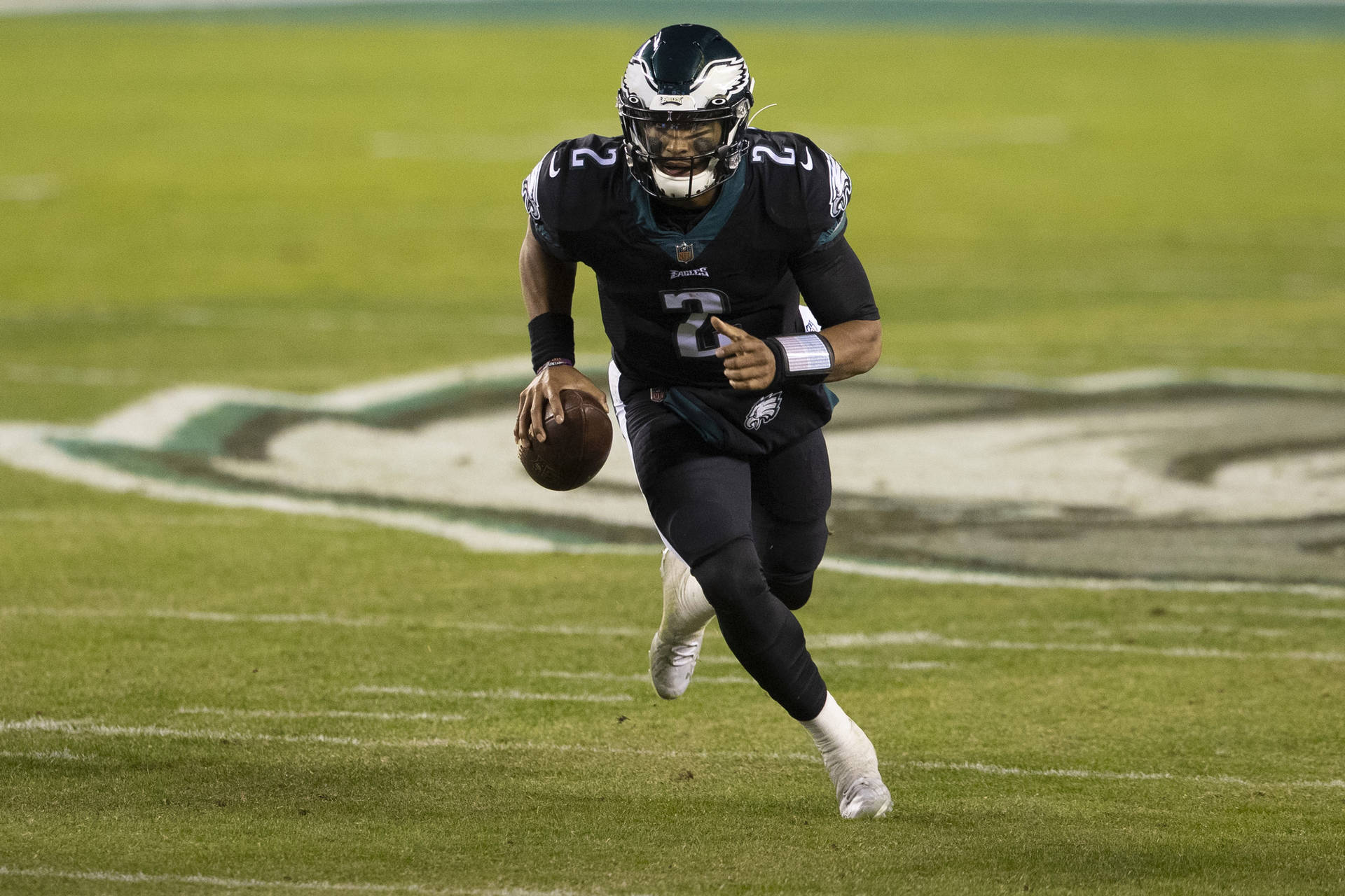 Jalen Hurts Eagles Running Background