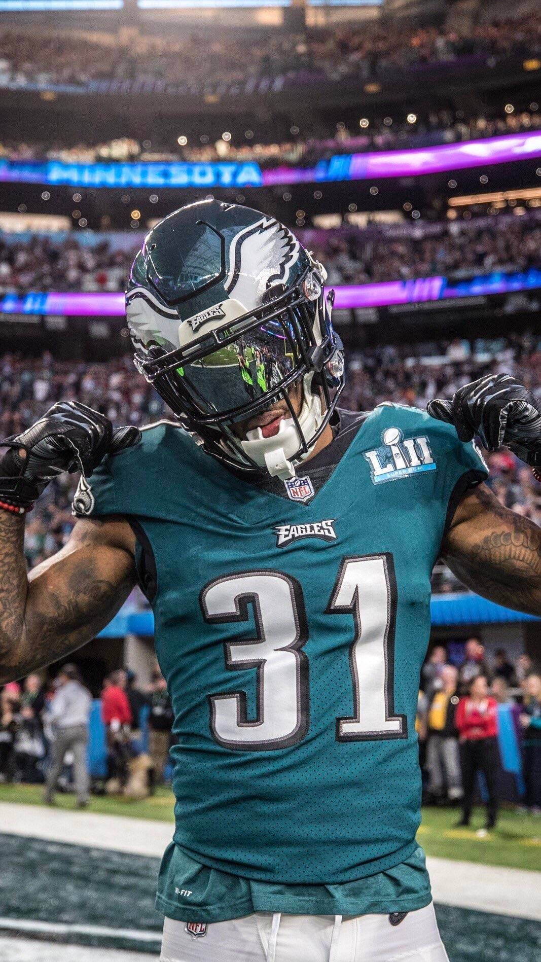 Jalen Hurts Of The Philadelphia Eagles Celebrates During A Game Background