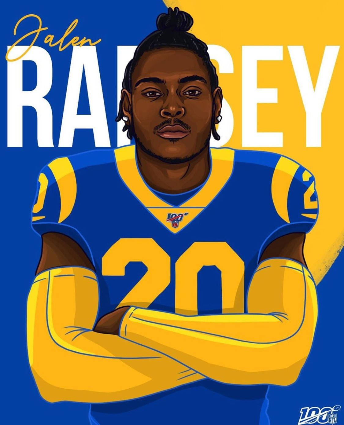 Jalen Ramsey Vector Art Background