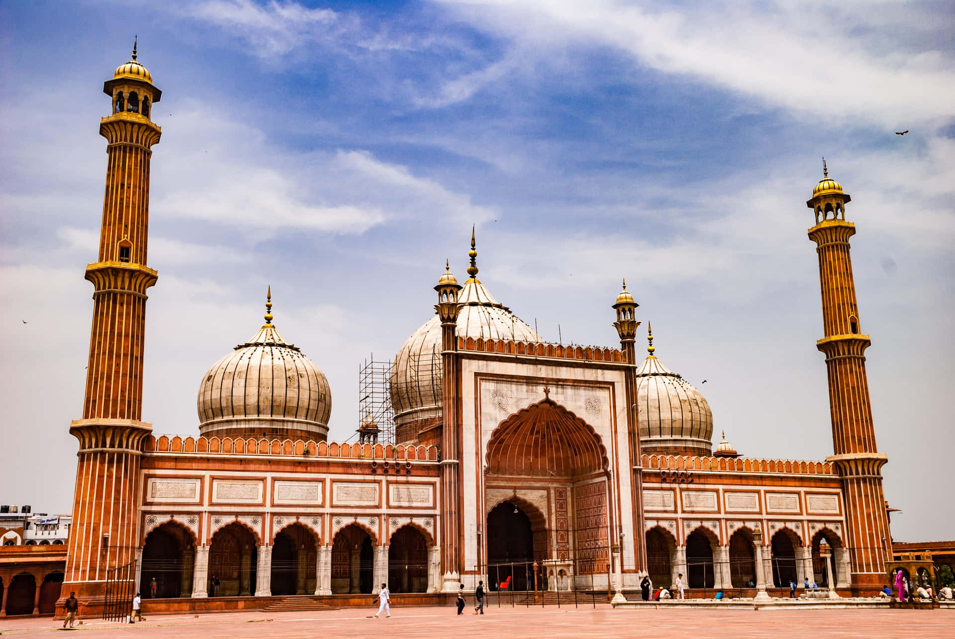 Jama_ Masjid_ Delhi_ Architecture Background