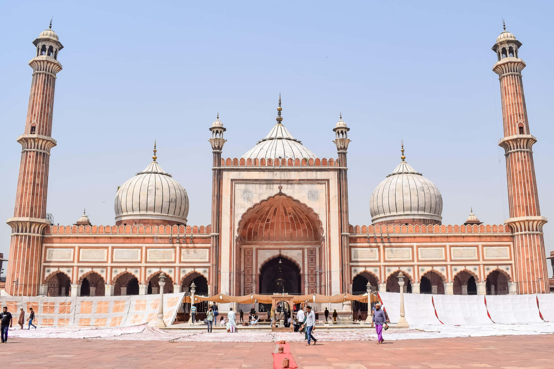 Jama_ Masjid_ Delhi_ Front_ View Background