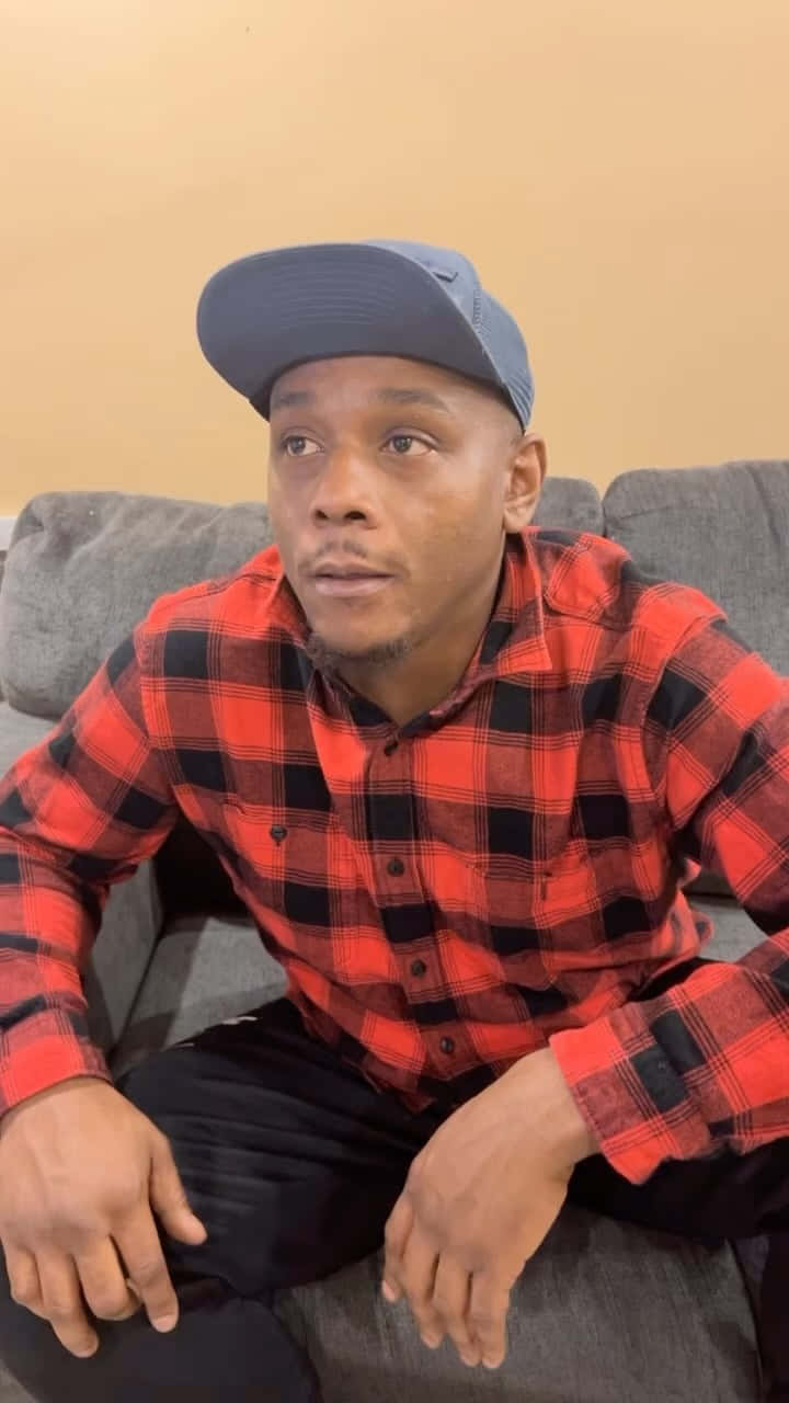 Jamahal Hill In Red Flannel Shirt