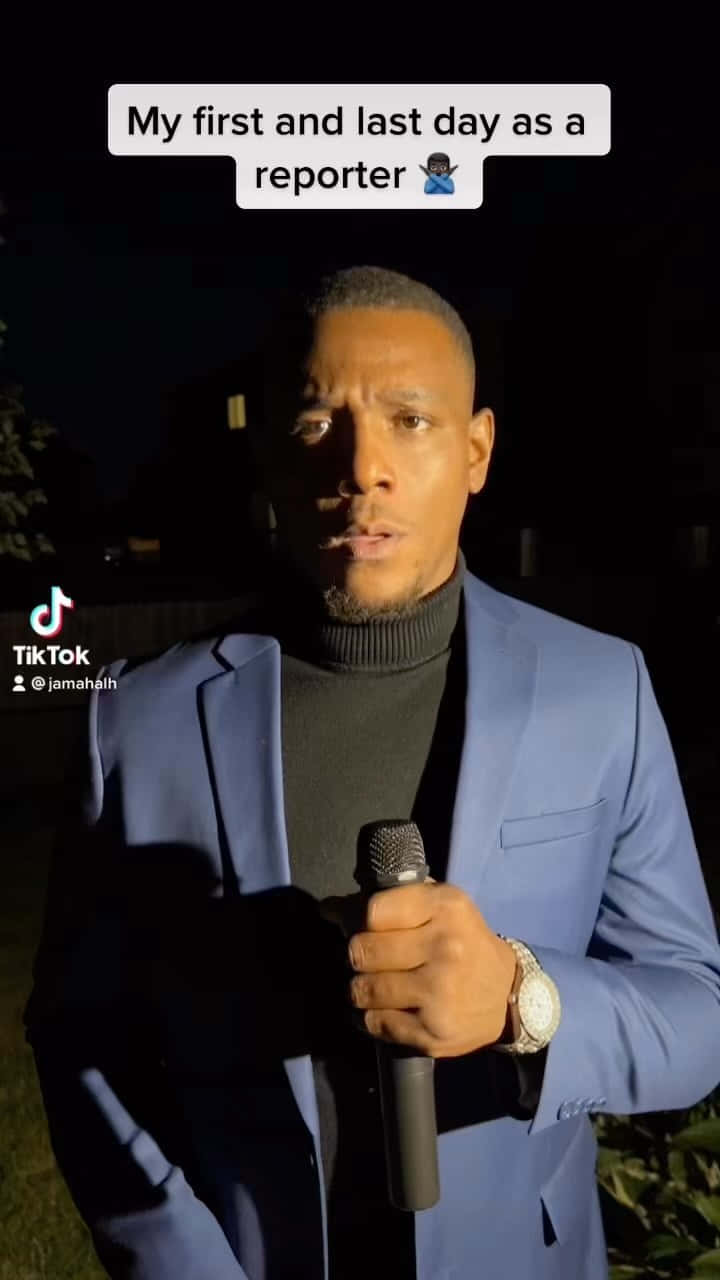 Jamahal Hill Reporter Skit Background