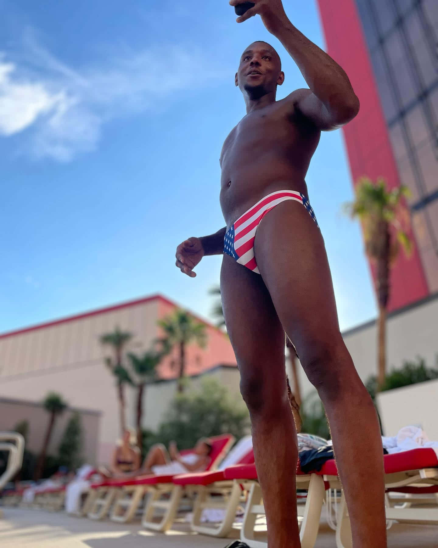Jamahal Hill Wearing Speedo