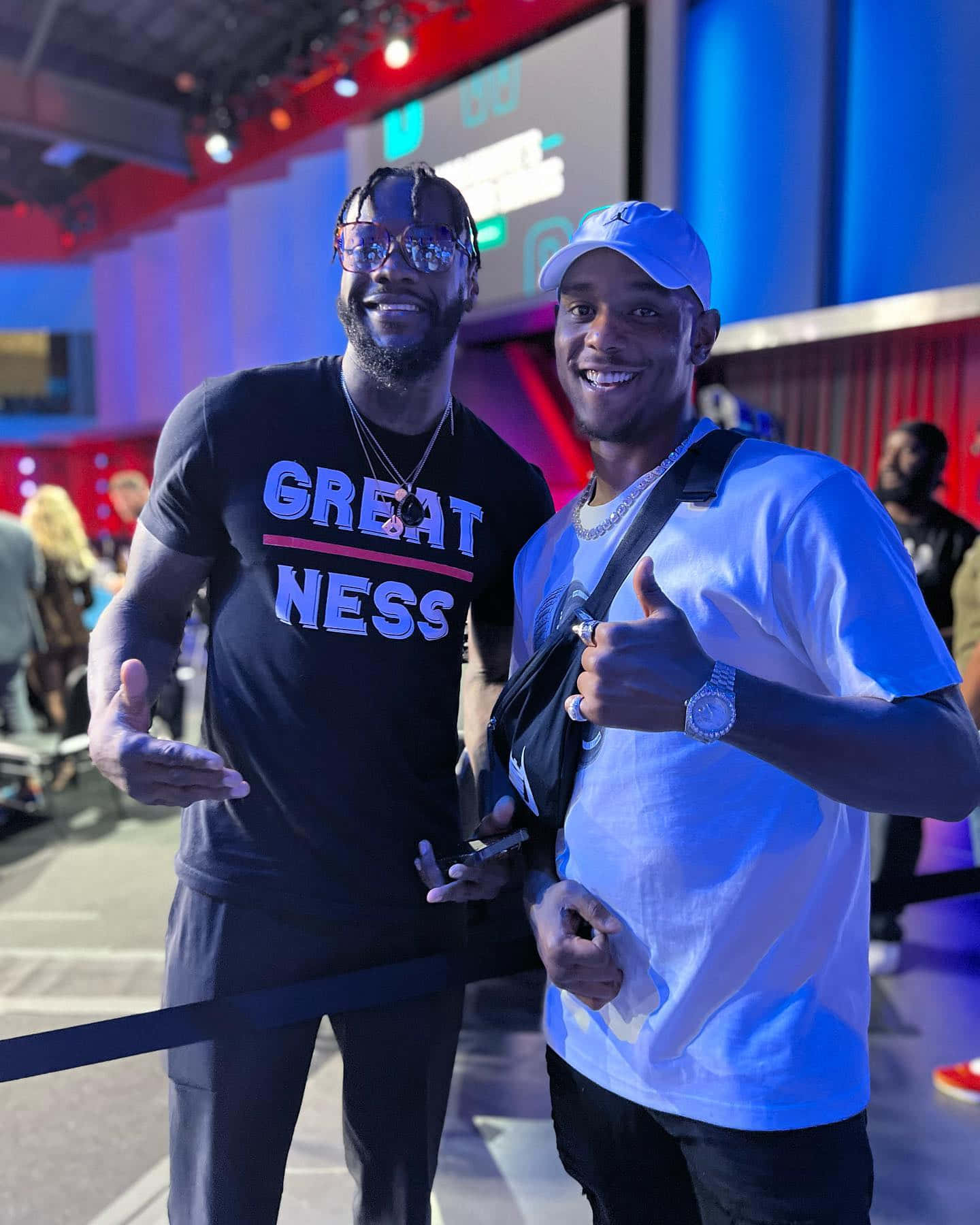 Jamahal Hill With Deontay Wilder Background