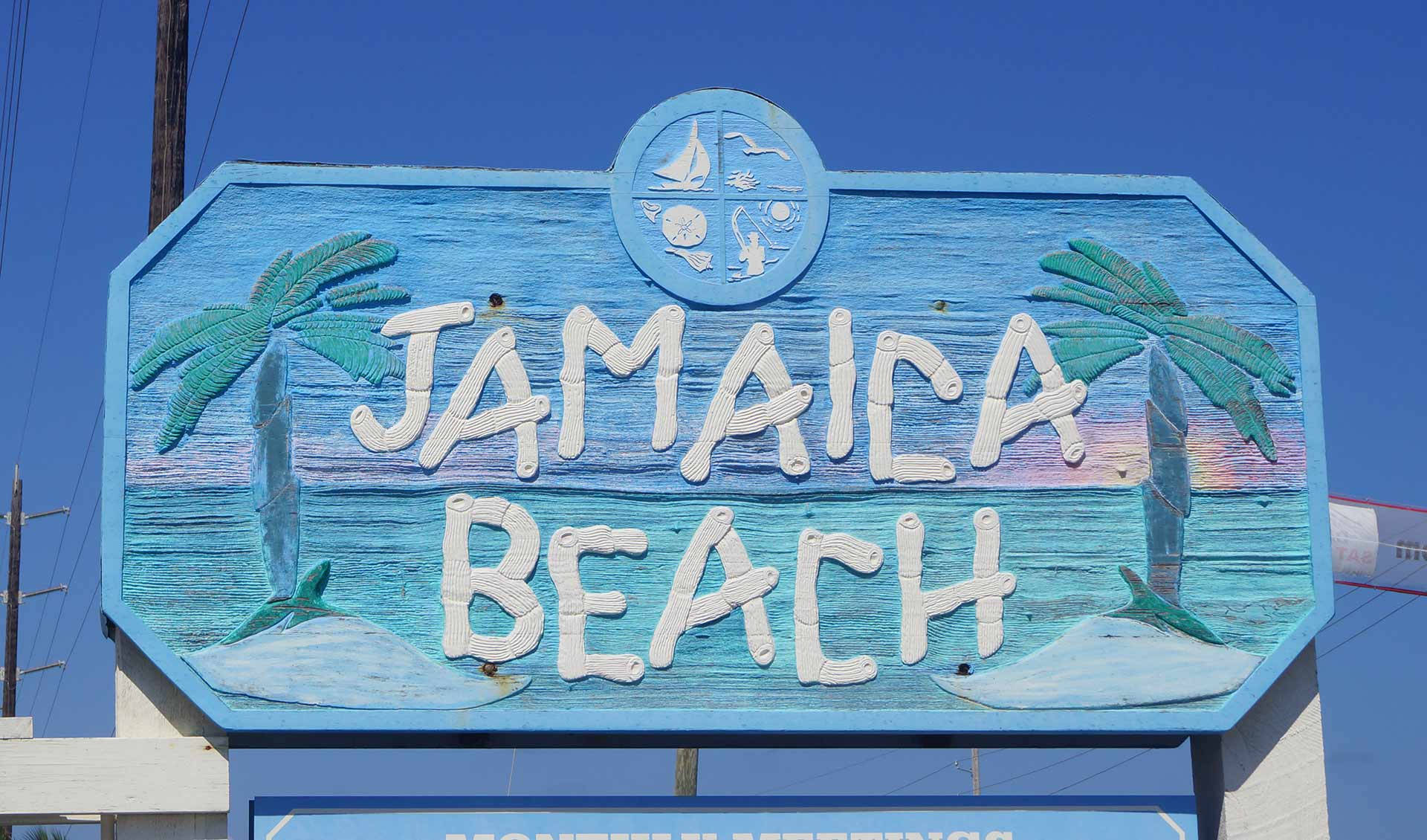 Jamaica Beach Signage Background