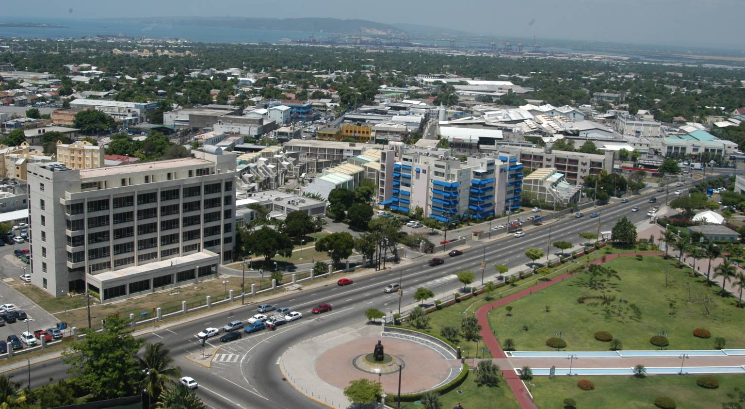 Jamaica City Aerial View Background