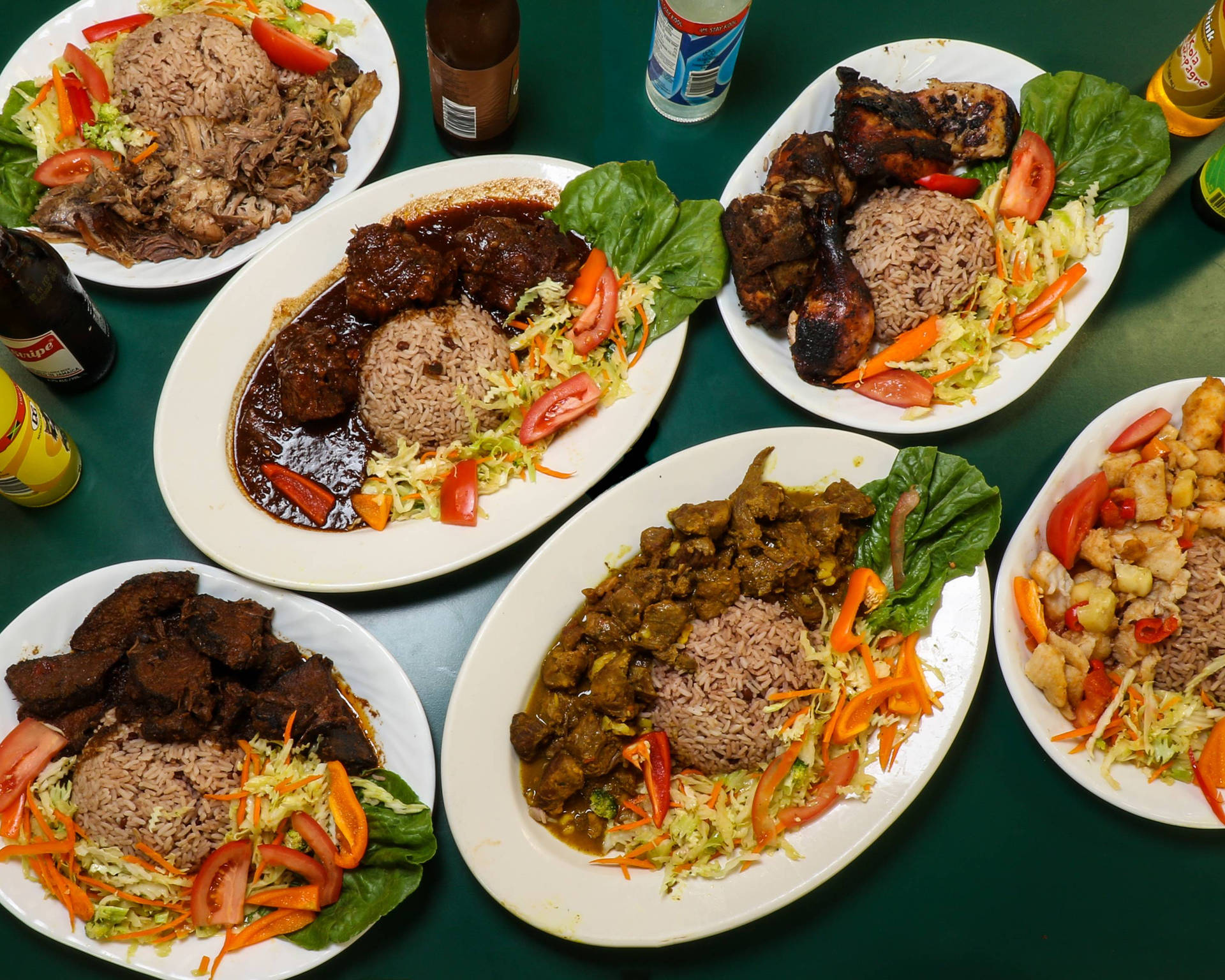 Jamaica Local Cuisines Background