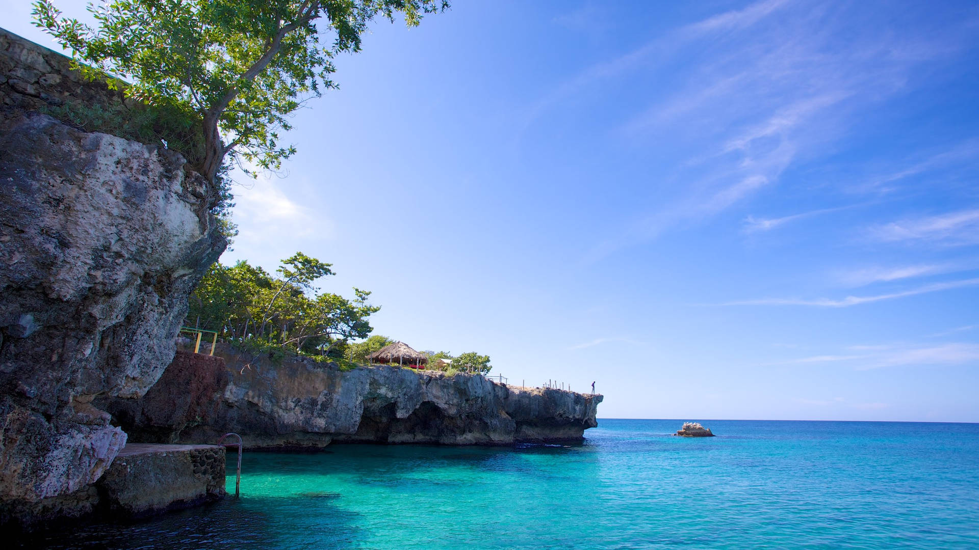 Jamaica Negril Sea View Background
