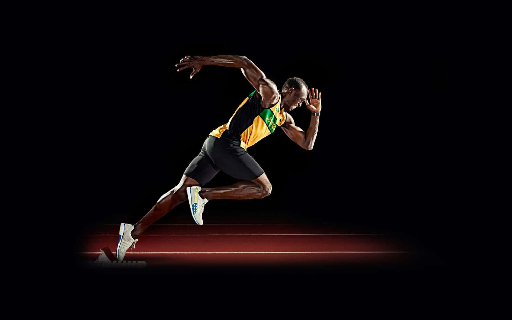 Jamaican Athlete Usain Bolt Illustration