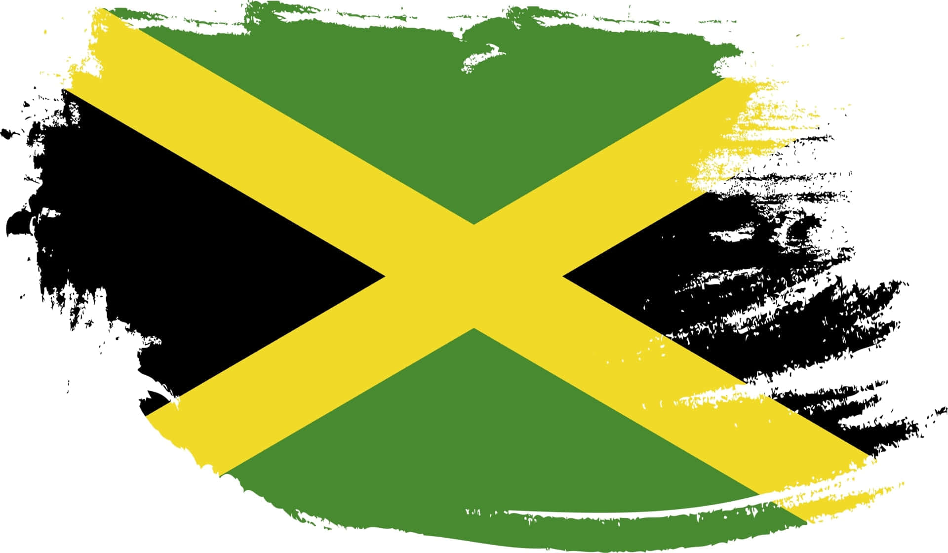 Jamaican Flag Brush Stroke Background