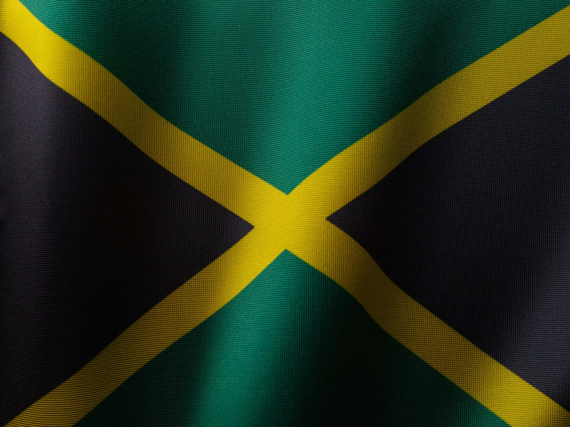 Jamaican Flag Closeup Texture Background