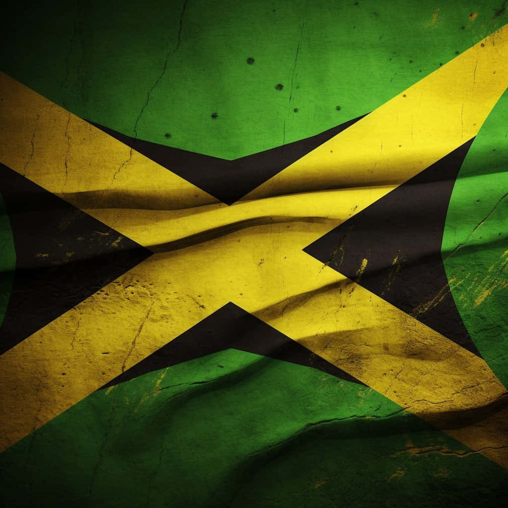 Jamaican Flag Textured Background Background