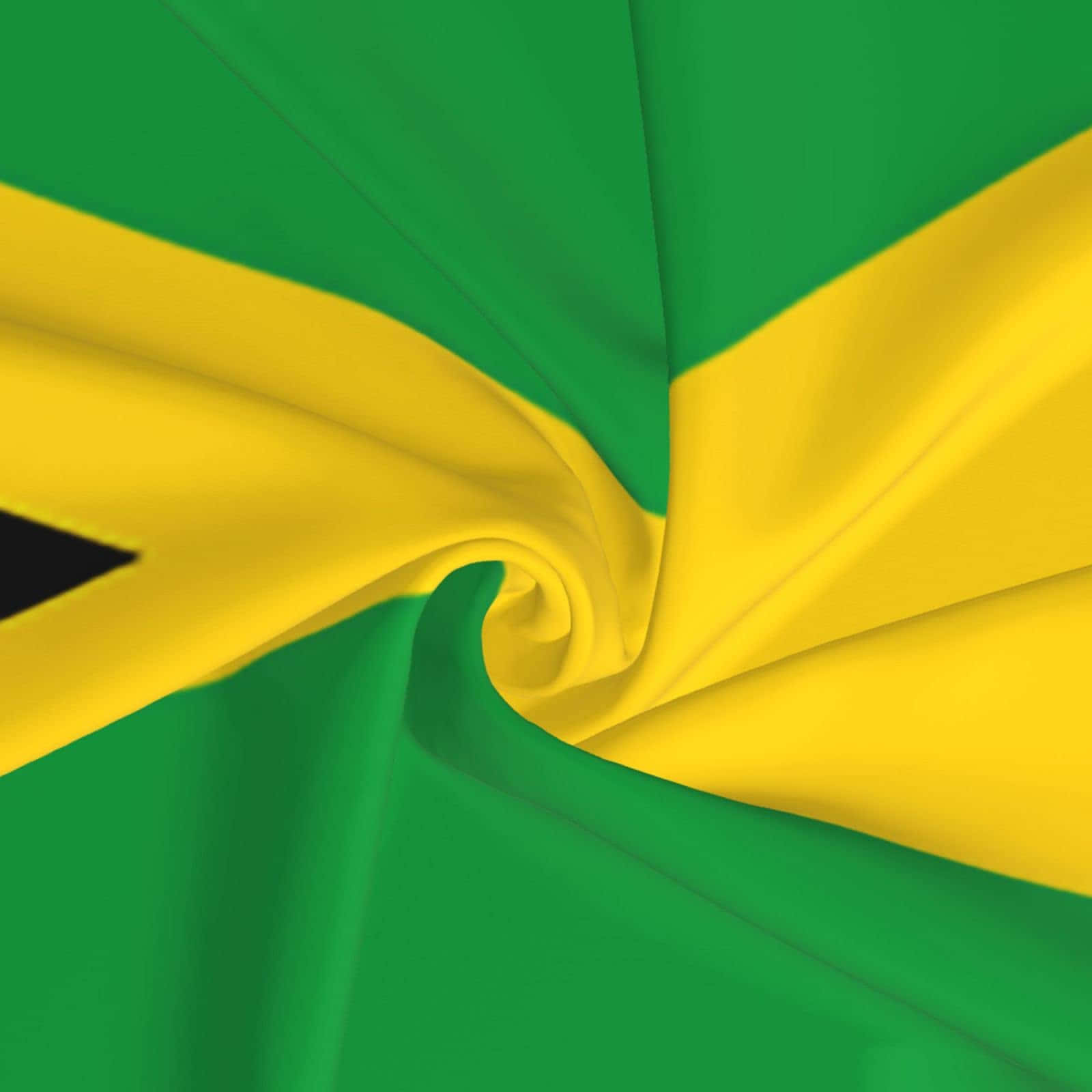Jamaican Flag Waving Texture Background