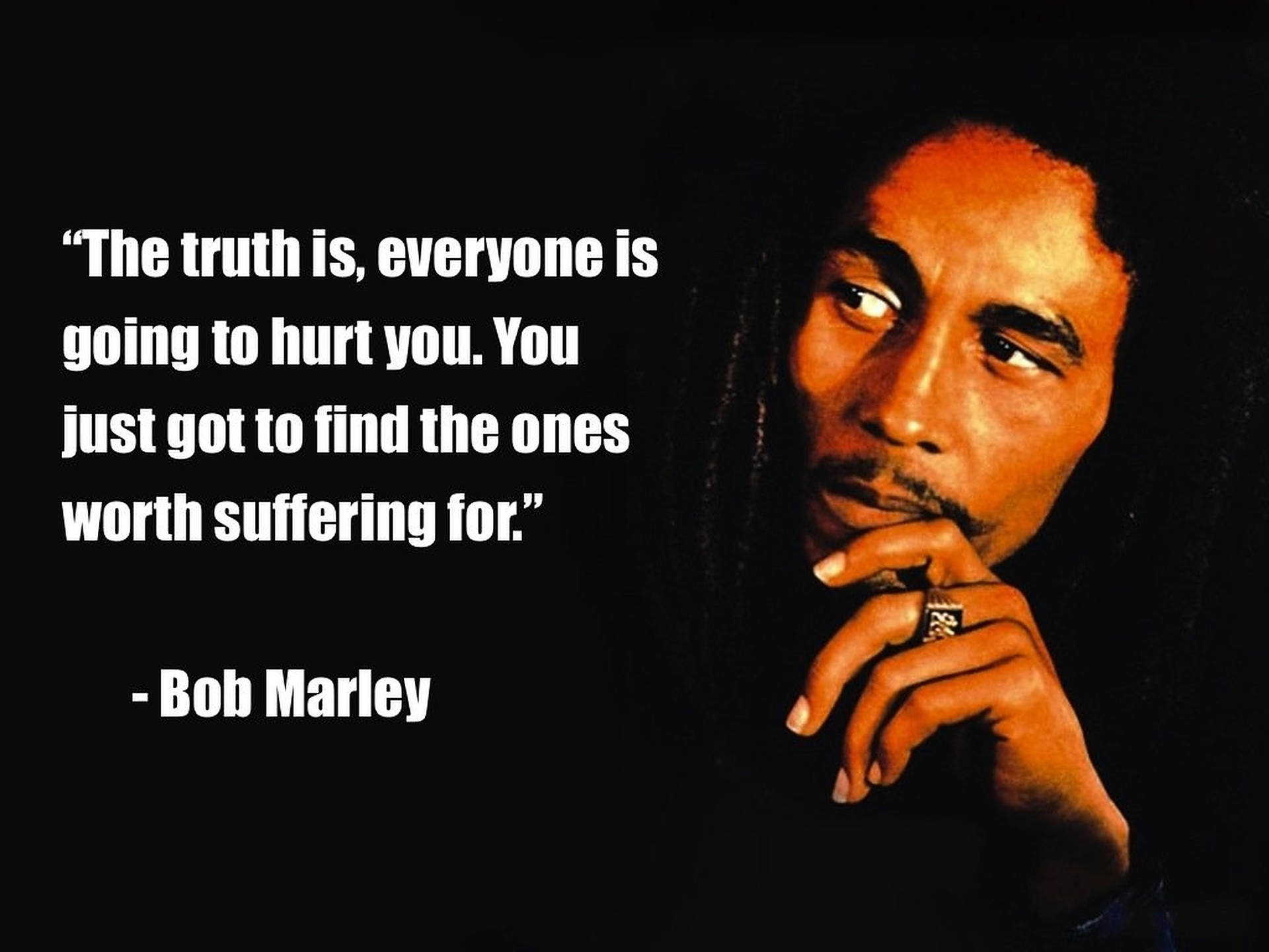 Jamaican Singer Bob Marley Quotes Background