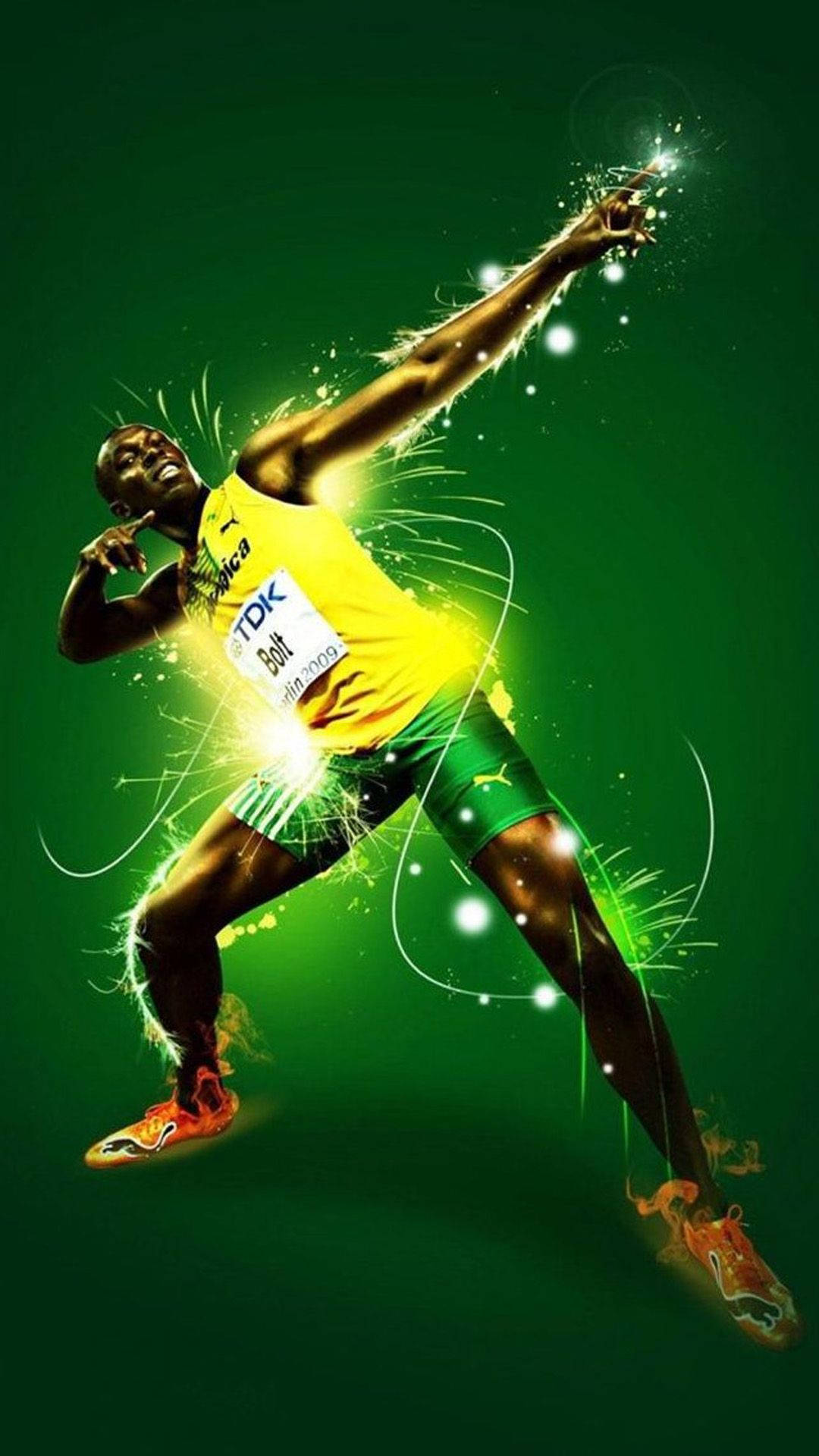 Jamaican Sprinter Usain Bolt Sports Iphone Background